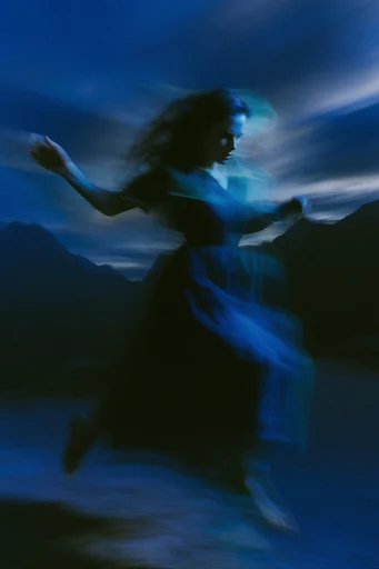 Spectral Cobalt Motion style reference image — cobalt blue and cyan palette