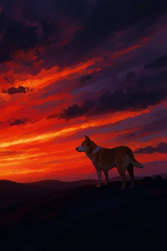 Fiery Twilight Expressionism style reference image — glowing gradient lighting