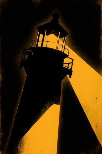 Amber Noir Graphicism style reference image — chiaroscuro lighting