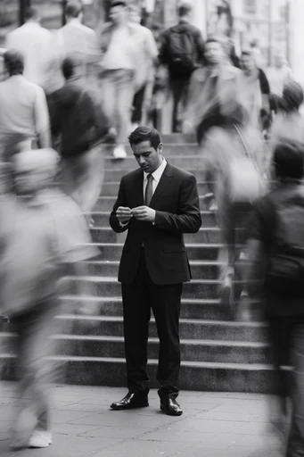 Spectral Urban Kineticism style reference image — high contrast black and white