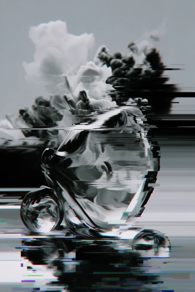 Refractive Digital Surrealism style AI image example 2