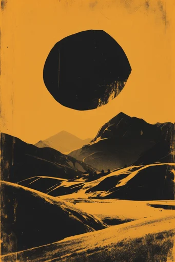 Amber Noir Graphicism style AI image example 2