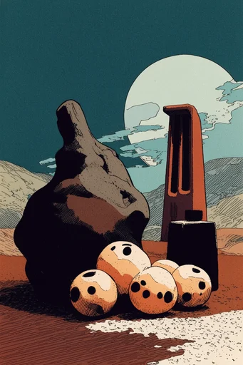 Retro Graphic Surrealism style reference image — ligne claire style