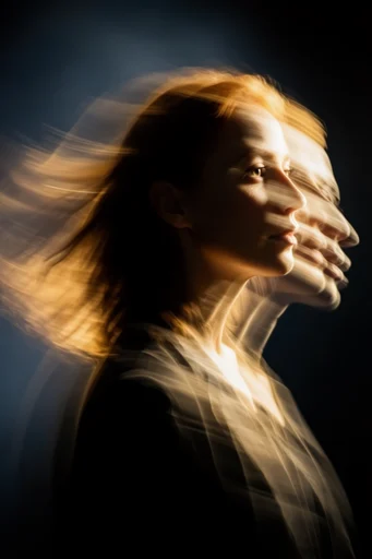 Ethereal Kinetic Luminescence style reference image — analog film grain