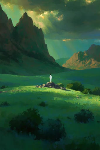 Ethereal Verdant Surrealism style reference image — painterly digital illustration