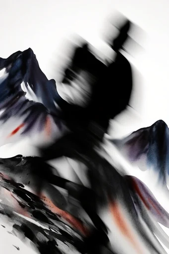 Spectral Kinetic Noir style reference image — high-contrast silhouette