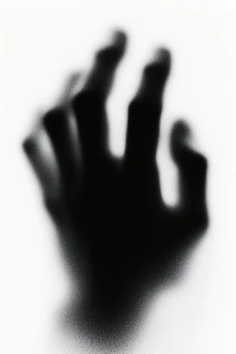 Monochrome Granular Noir style reference image — stippled texture