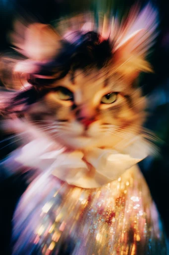Luminous Kinetic Dreamwave style reference image — shimmering glitter particles
