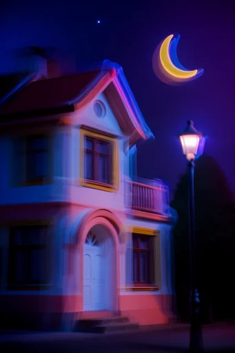 Kinetic Neon Spectralism style AI image example 4