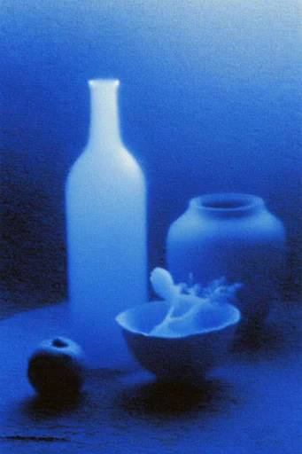 Nocturnal Azure Haze style reference image — dramatic backlit silhouette