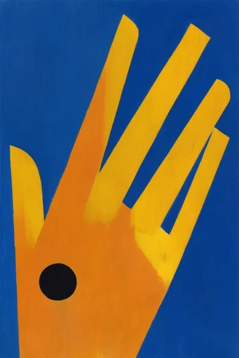 Constructivist Folk Modernism style reference image — primary color palette