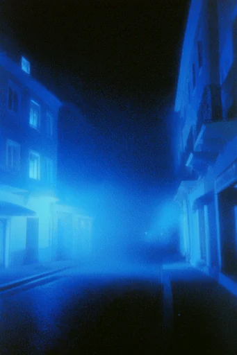 Luminous Cyan Nocturne style reference image — bioluminescent cyan glow