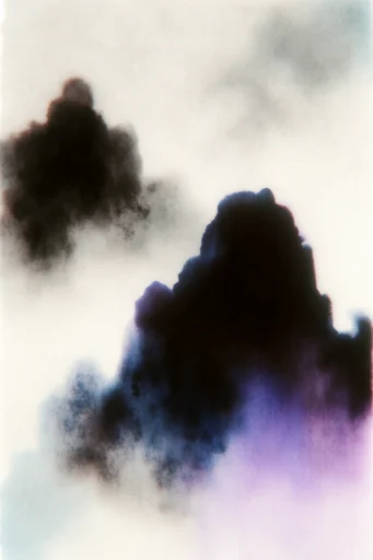 Ethereal Thermal Minimalism style reference image — heavy film grain