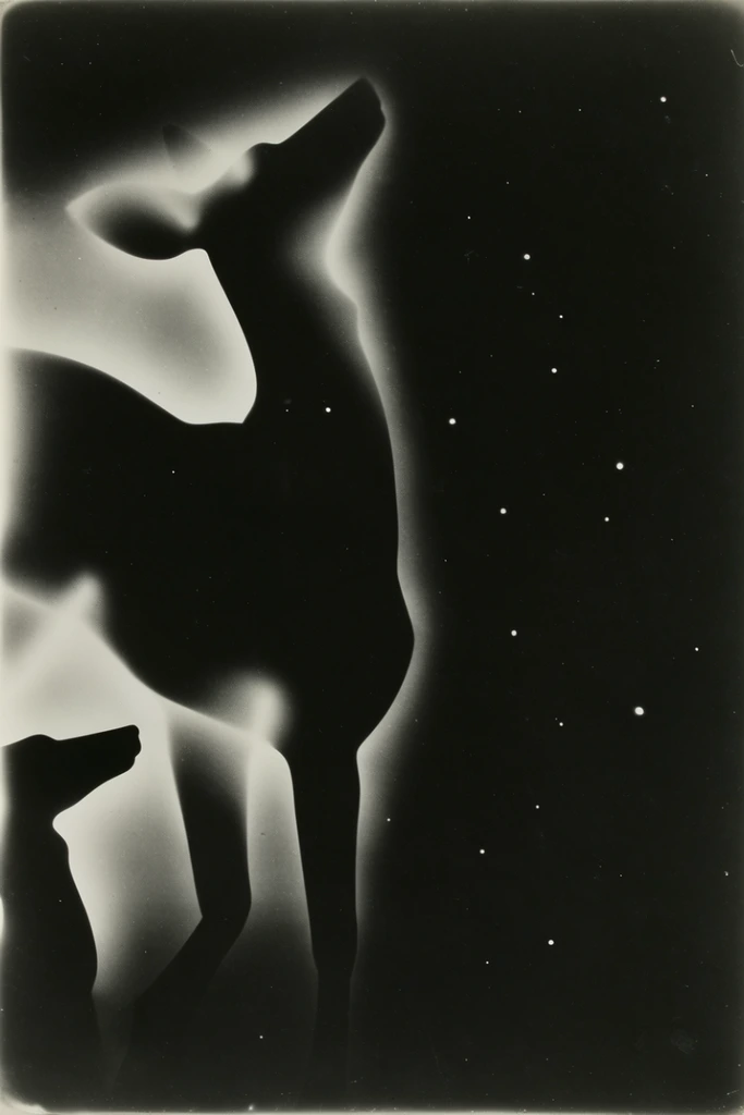 Experimental Darkroom Surrealism style AI image example 3