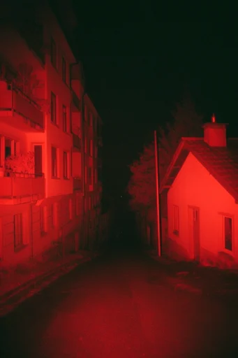 Crimson Nocturnal Void style reference image — infrared photography
