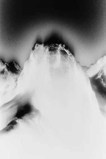 Ethereal Noir Luminescence style reference image — high-contrast monochrome