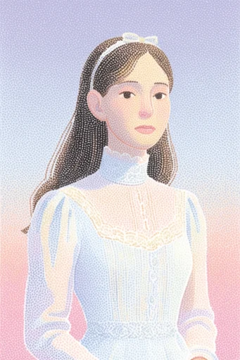 Pointillist Dream Tapestry style reference image — tapestry-like pattern