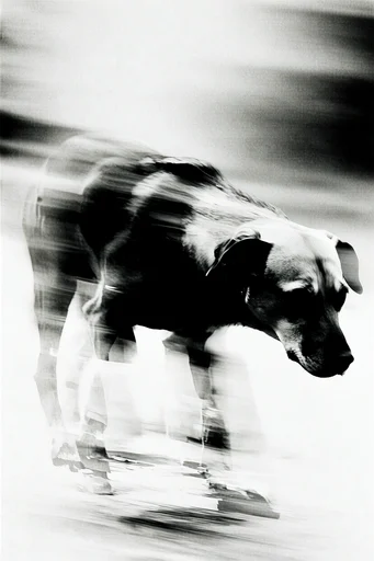 Ethereal Motion Decay style reference image — grainy film texture