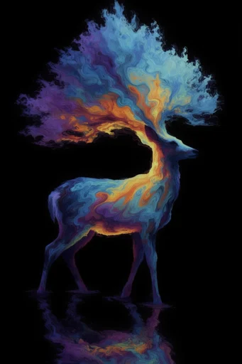 Luminous Kinetic Microcosm style AI image example 3