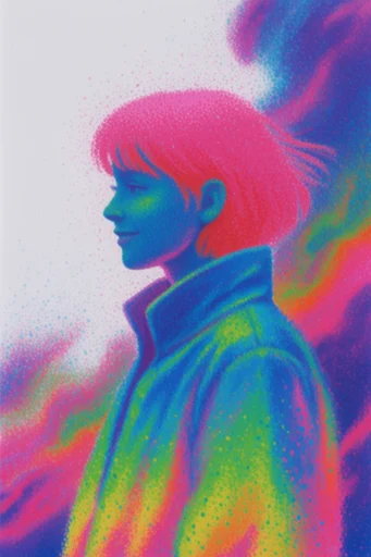 Neon Grain Surrealism moodboard — generate AI images in this style