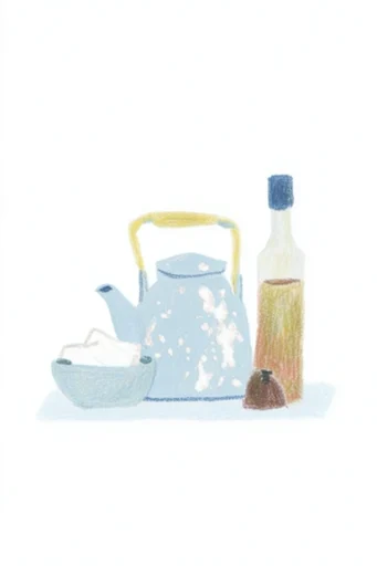 Nostalgic Analog Minimalist style reference image — textured brushstrokes