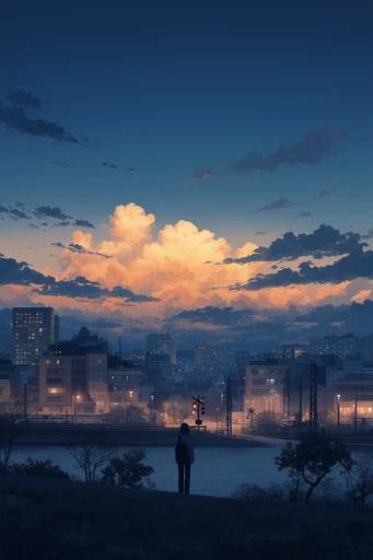 Luminous Twilight Nostalgia style reference image — painterly digital art