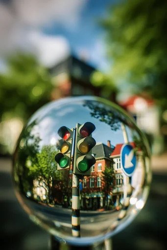 Refractive Macro Worlds style reference image — glassy liquid texture