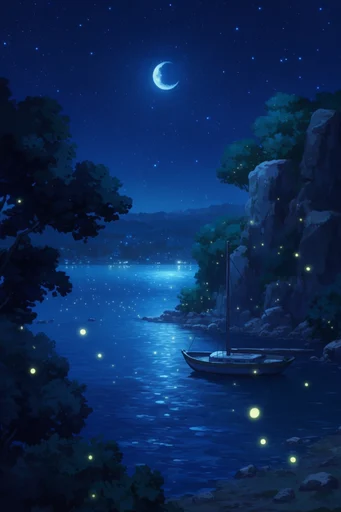 Luminous Twilight Fantasy style reference image — twilight blue and warm orange