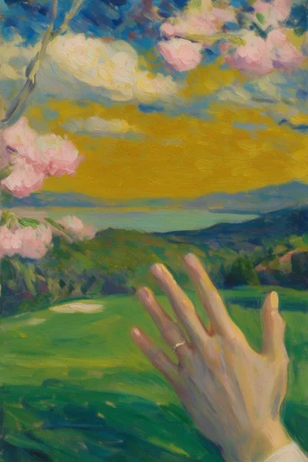 Ethereal Verdant Impressionism style reference image — verdant rolling landscape