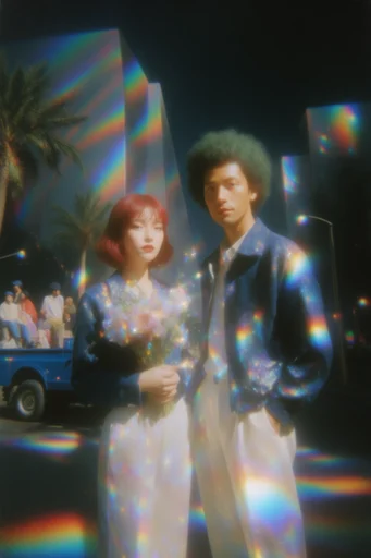 Ethereal Prismatic Nostalgia style reference image — prismatic light leaks