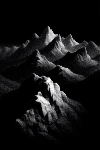 Gritty Chiaroscuro Noir style reference image — halftone noise