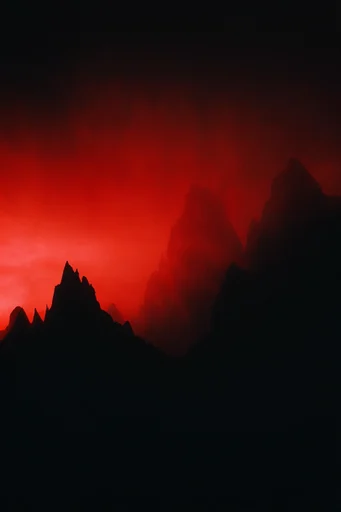 Monochromatic Crimson Noir style reference image — monochromatic deep red