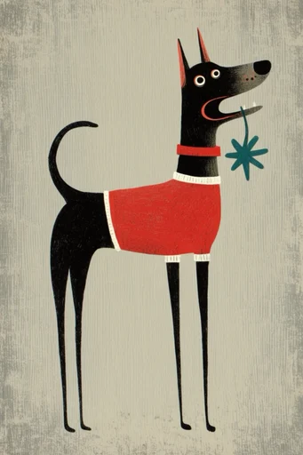 Graphic Gothic Surrealism style reference image — folk-inspired shapes