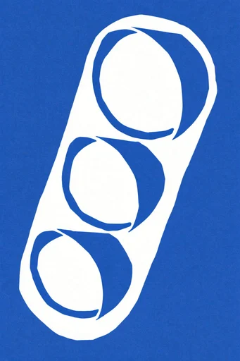 Monochrome Cobalt Surrealism style reference image — high-contrast graphic art