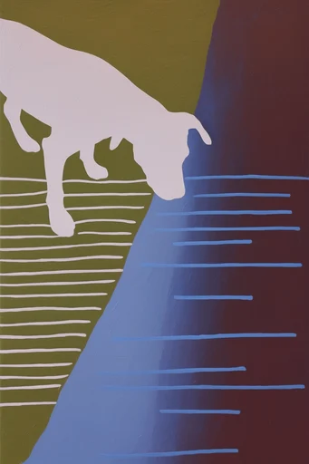 Graphic Fauvist Modernism style reference image — matte paint finish