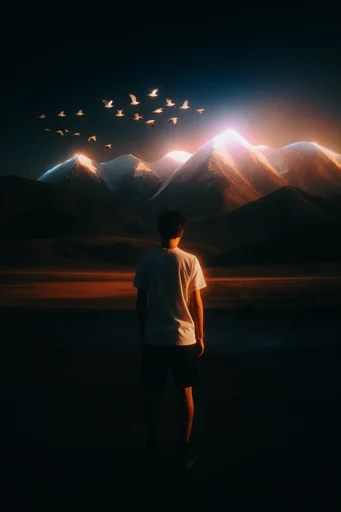 Cinematic Amber Nocturne style reference image — cinematic 35mm film grain