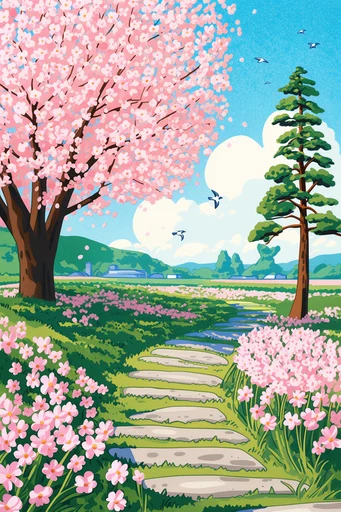 Serene Pastel Surrealism style reference image — lofi anime aesthetic