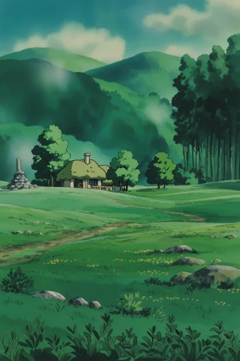 Nostalgic Retro Anime style AI image example 2