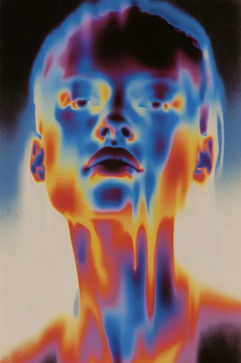 Thermal Acid Glitch style reference image — retro-futuristic glitch art