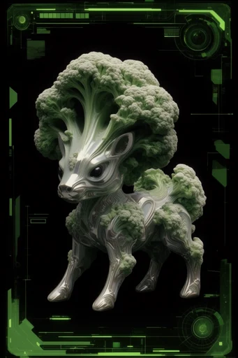 Bio-Synthetic Tactical Specimen style reference image — glowing green HUD