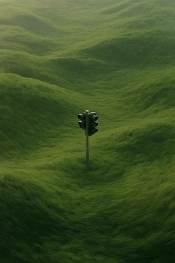 Surreal Velvet Landscapes style reference image — surreal undulating hills