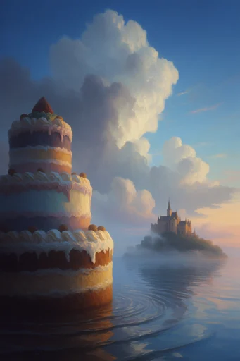 Ethereal Surrealist Landscapes style reference image — painterly texture