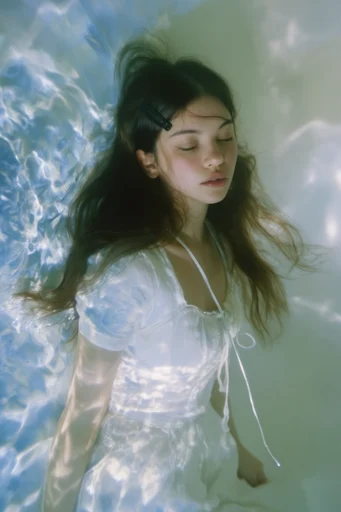 Ethereal Aquatic Melancholia style reference image — diffused soft lighting