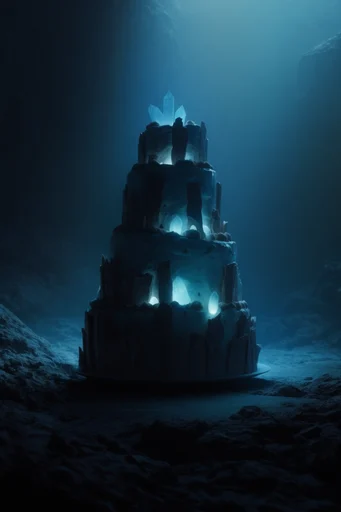 Monochromatic Abyssal Brutalism style reference image — liminal space