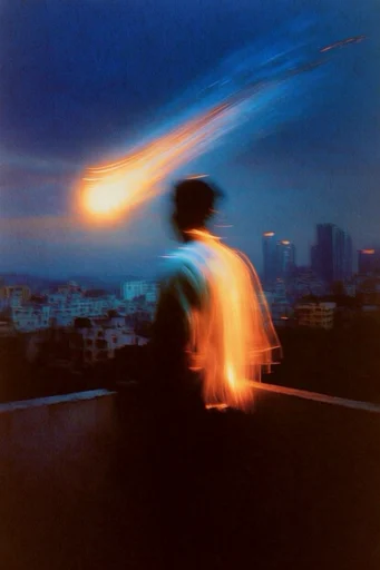 Ethereal Luminescent Motion style reference image — long exposure light painting