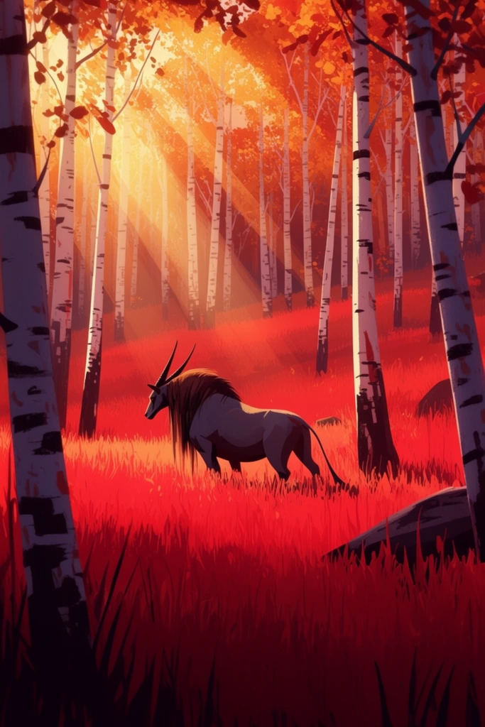 Luminous Crimson Canopy style AI image example 3