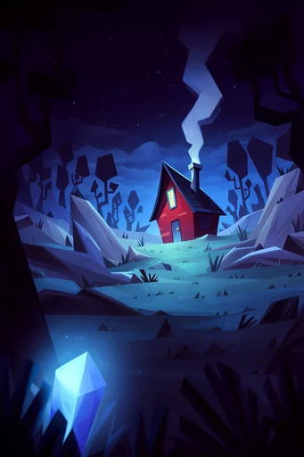 Luminous Abyssal Fantasy style reference image — high-contrast atmospheric lighting