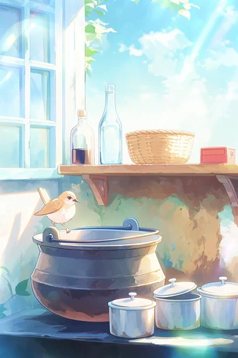 Luminous Anime Fantasy style reference image — sun-drenched lighting