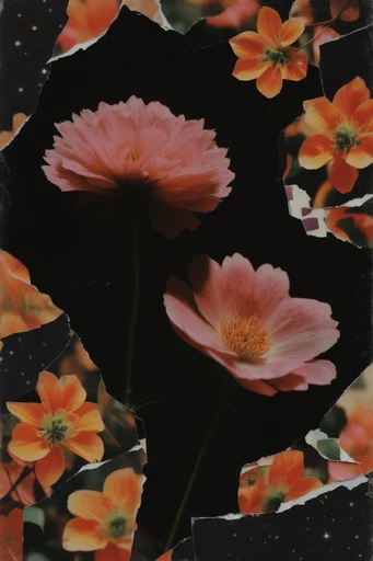 Cosmic Paper Surrealism style reference image — mid-century aesthetic