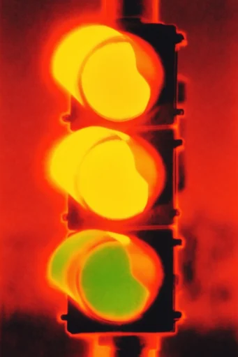 Luminous Thermal Expressionism style reference image — saturated crimson and orange